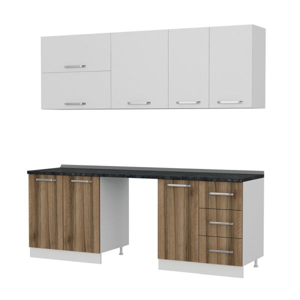 Minar 220 Cm Mutfak Dolabı Beyaz Dore 220-D10