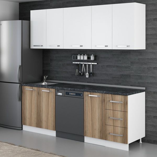 Minar 220 Cm Mutfak Dolabı Beyaz Dore 220-D11