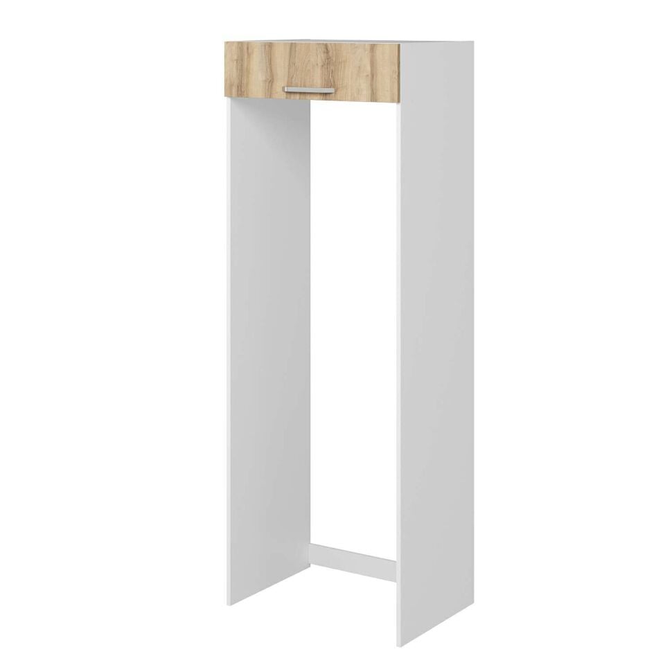 Alvinka Mutfak Modül Duz 80-H222Cm Buz Dolabı Beyaz Dore