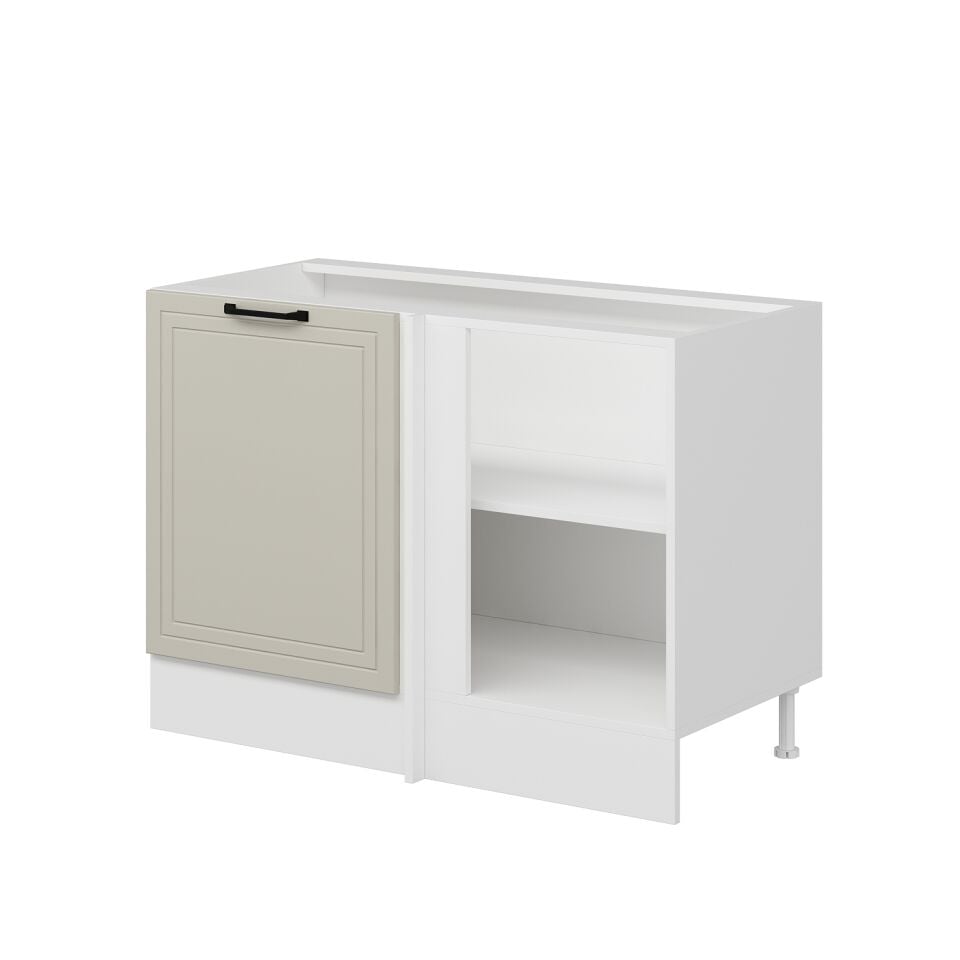 Alvinka Mutfak Modül Mbr_A Alt 1K1R 120Cm Köşe Dolap Beyaz Kumtaşı