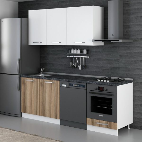 Minar 220 Cm Mutfak Dolabı Beyaz Dore 220-D13