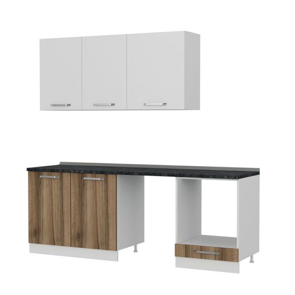 Minar 220 Cm Mutfak Dolabı Beyaz Dore 220-D13