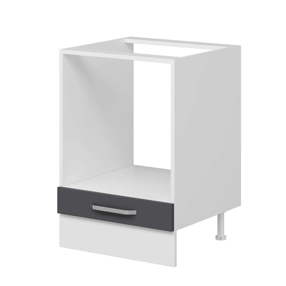 Alvinka Mutfak Modül Duz Alt 1K 60Cm Ank Dolap Beyaz Antrasit