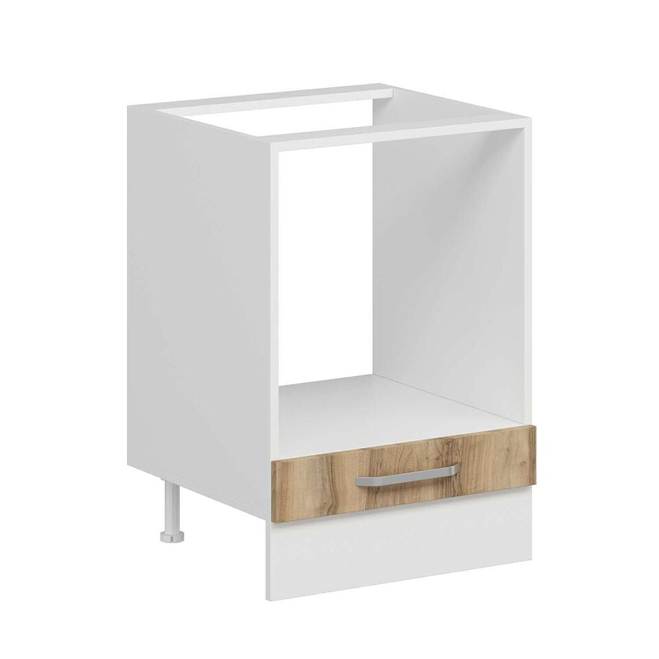 Alvinka Mutfak Modül Duz Alt 1K 60Cm Ank Dolap Beyaz Dore