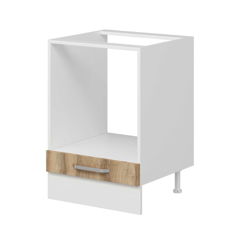 Alvinka Mutfak Modül Duz Alt 1K 60Cm Ank Dolap Beyaz Dore