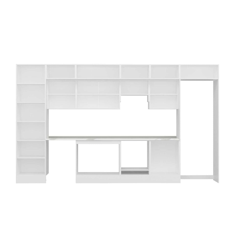 Alvinka 410X240 Cm High Gloss Mutfak Dolabı Mbb-E90B60S60-1 High Gloss | Antrasit - Suntalam