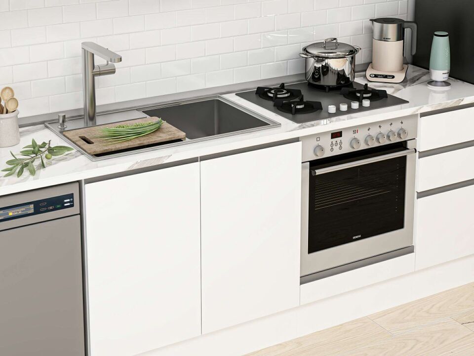 Alvinka 290X210 Cm High Gloss Mutfak Dolabı Mb-E80B50S40-3 High Gloss | Beyaz - Mdf