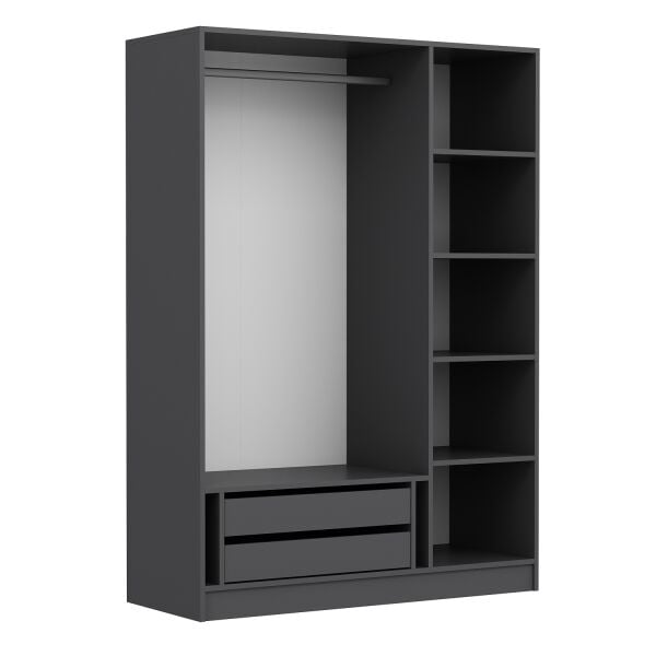 Minar Kale 135cm Giyinme Dolabı Antrasit - 210CM