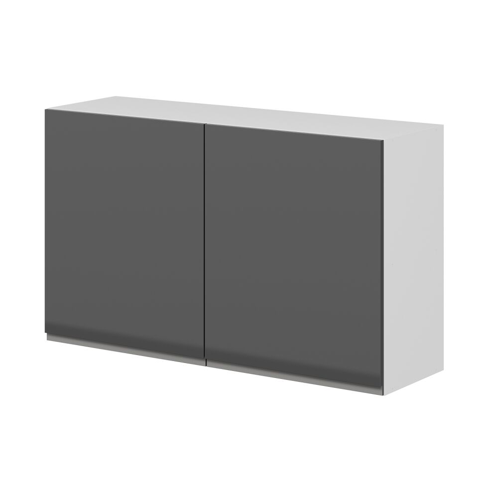 Alvinka Mutfak Modül J Kulp Üst 2Dk1R 100-H72Cm Dolap Antrasit Mdf