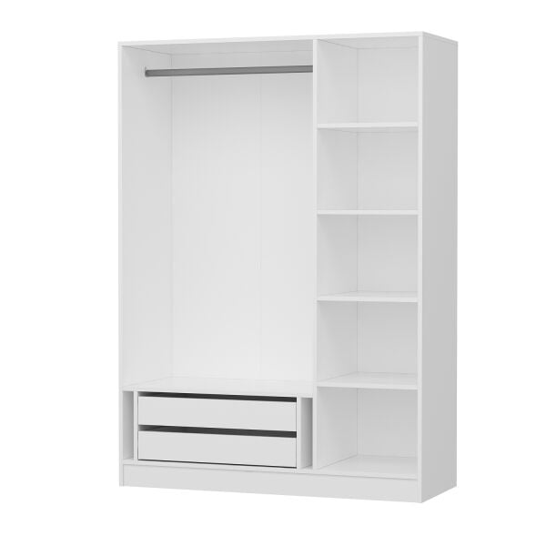 Minar Kale 135cm Giyinme Dolabı Beyaz - 210CM