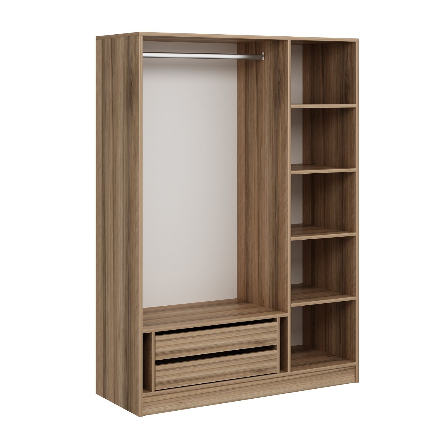 Minar Kale 135cm Giyinme Dolabı Dore Ceviz - 190CM