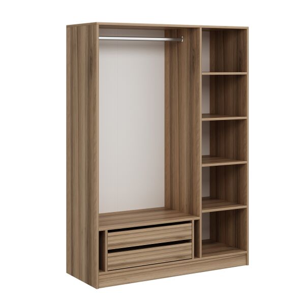 Minar Kale 135cm Giyinme Dolabı Dore Ceviz - 190CM