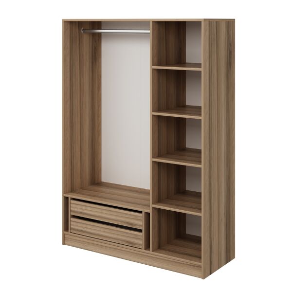 Minar Kale 135cm Giyinme Dolabı Dore Ceviz - 190CM