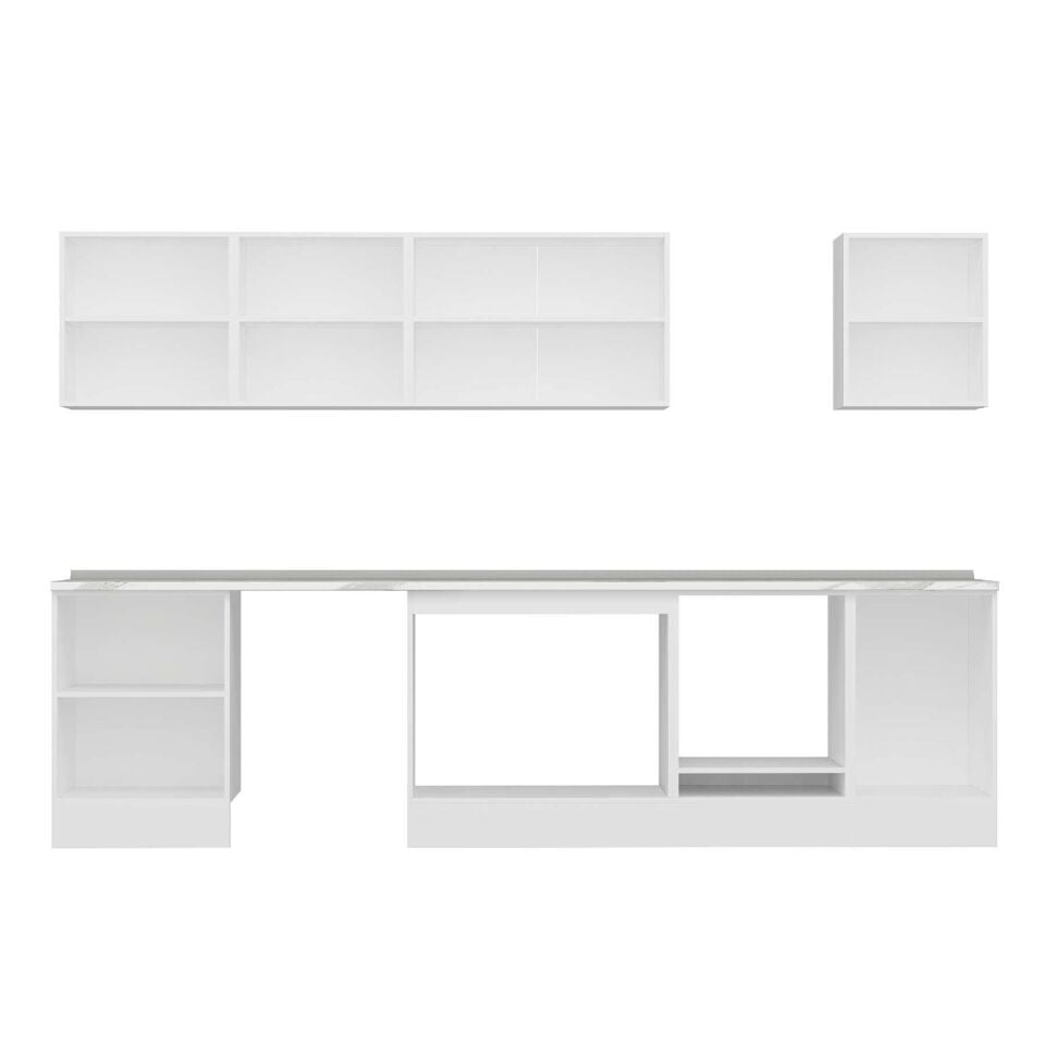 Alvinka 310X210 Cm Klasik Mebran Mutfak Dolabı M-E80S60S50-2 Mebran | Kumtaşı - Suntalam