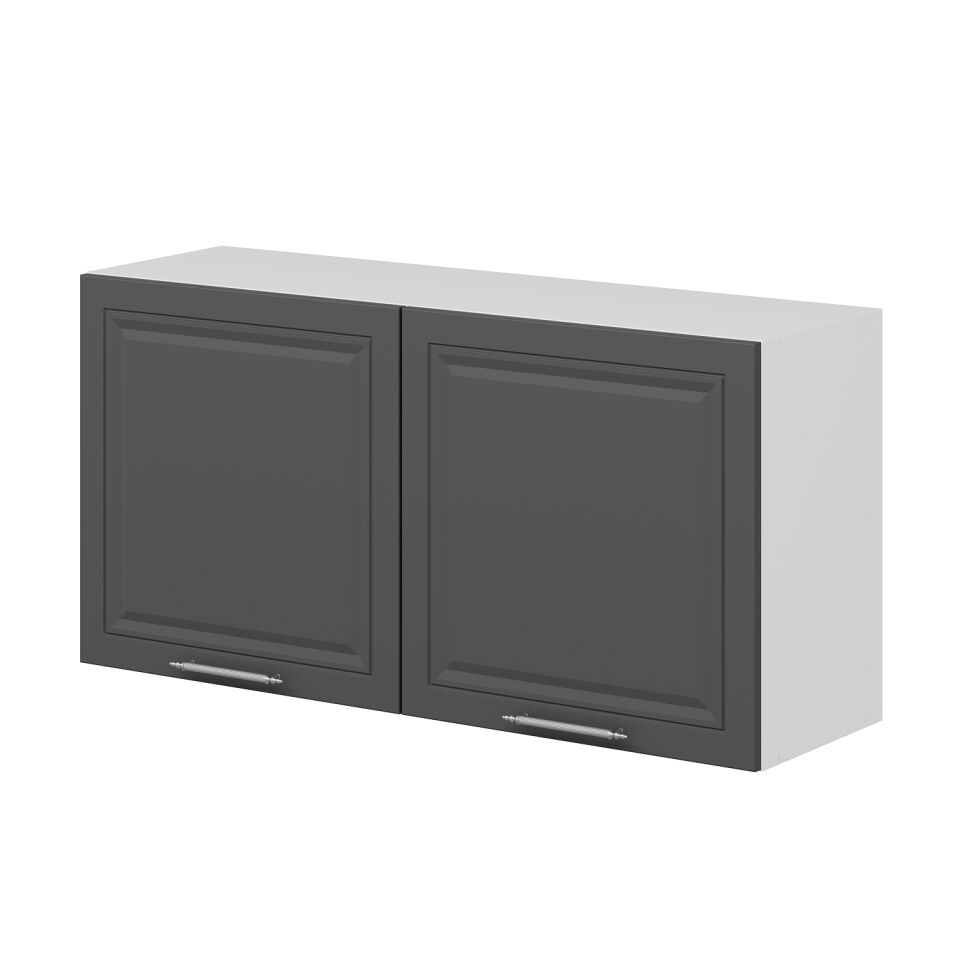 Alvinka Mutfak Modül Mbr_C Üst 2Dk1R 100-H60Cm Dolap Antrasit Mdf