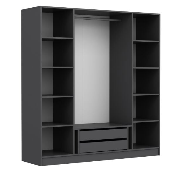 Minar Kale 180cm Giyinme Dolabı Antrasit - 190CM