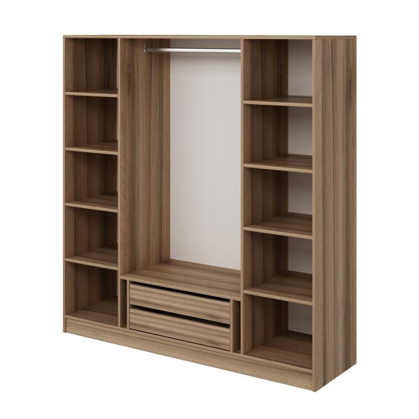 Minar Kale 180cm Giyinme Dolabı Dore Ceviz - 190CM