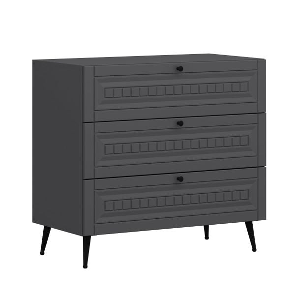 Minar Kale Şifonyer İlkbahar Antrasit/Antrasit