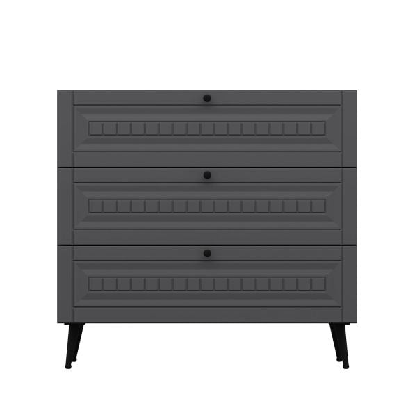 Minar Kale Şifonyer İlkbahar Antrasit/Antrasit