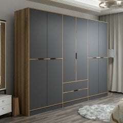 Elina 6 Kapaklı Dolap - Dore/Antrasit