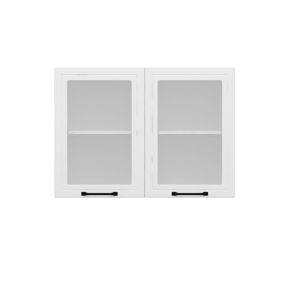 Alvinka Mutfak Modül Mbr_A Üst 2Dk1R 100-H72Cm Dolap Cam Beyaz Beyaz