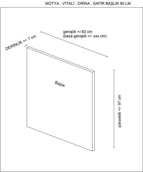 Motya Baza Başlığı - Açık Gri 90x190