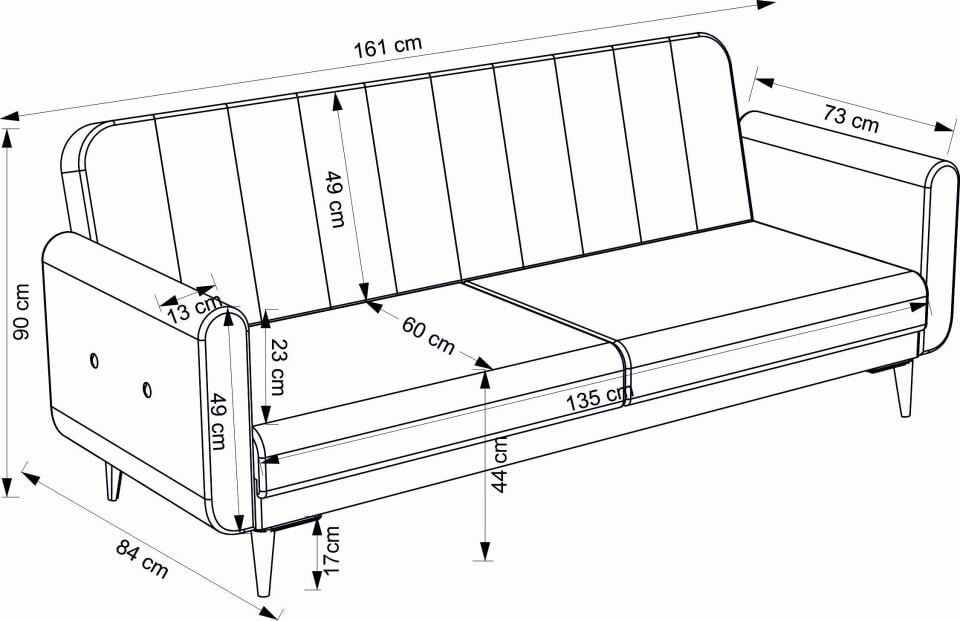 Bona 2'li Koltuk - Ceviz Ayak