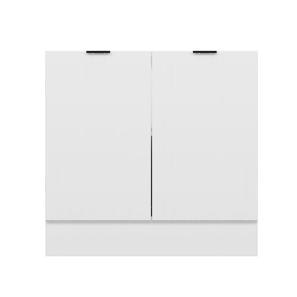 Alvinka Mutfak Modül Mbr_B Alt 2K1R 90Cm Dolap Beyaz Beyaz