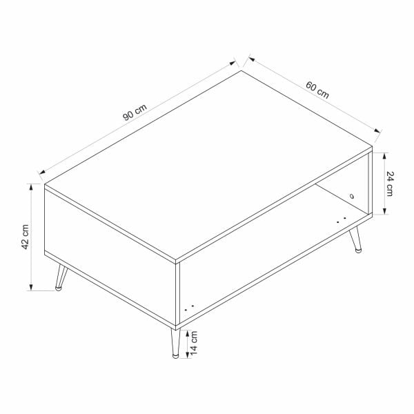 Minar Kale Orta Sehpa Pandora Antrasit/Antrasit