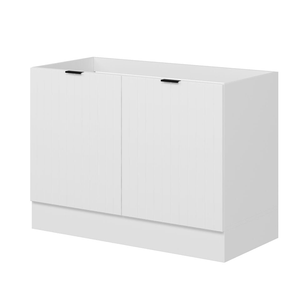 Alvinka Mutfak Modül Mbr_B Alt 2K 120Cm Evye Dolap Beyaz Beyaz