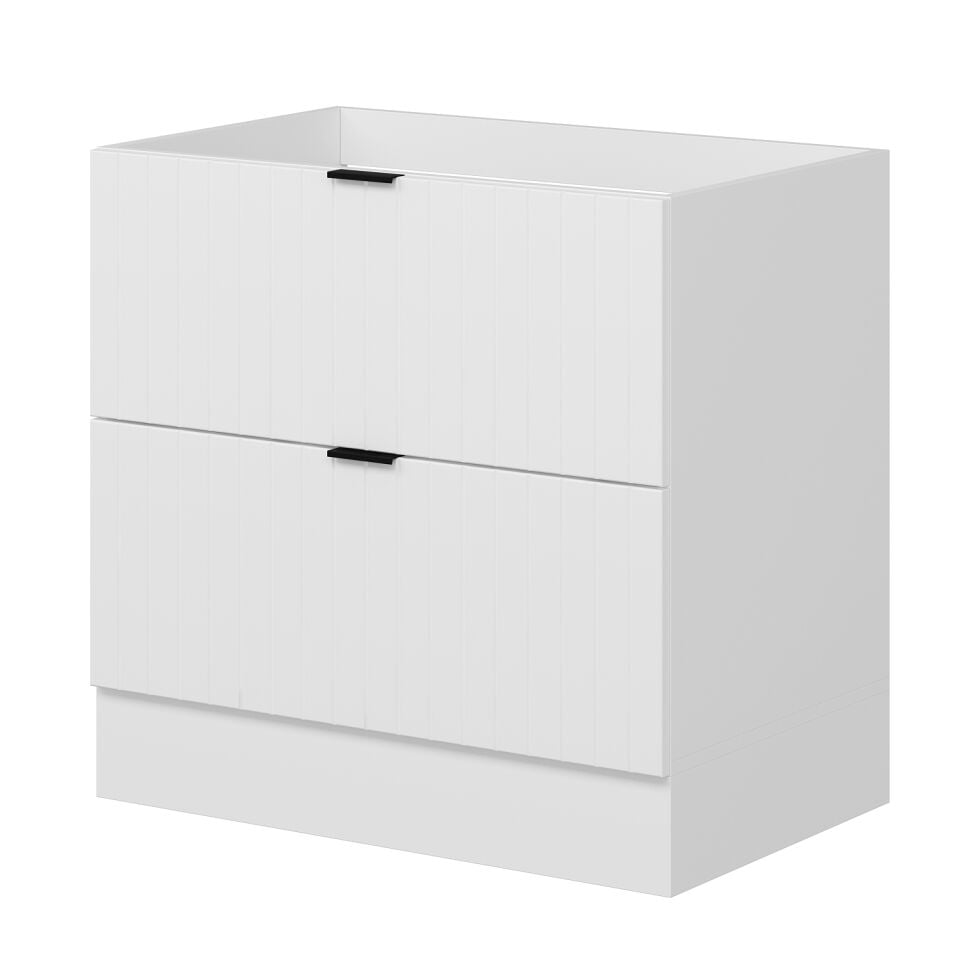 Alvinka Mutfak Modül Mbr_B Alt 2Ç 90Cm Evye Dolap Beyaz Beyaz