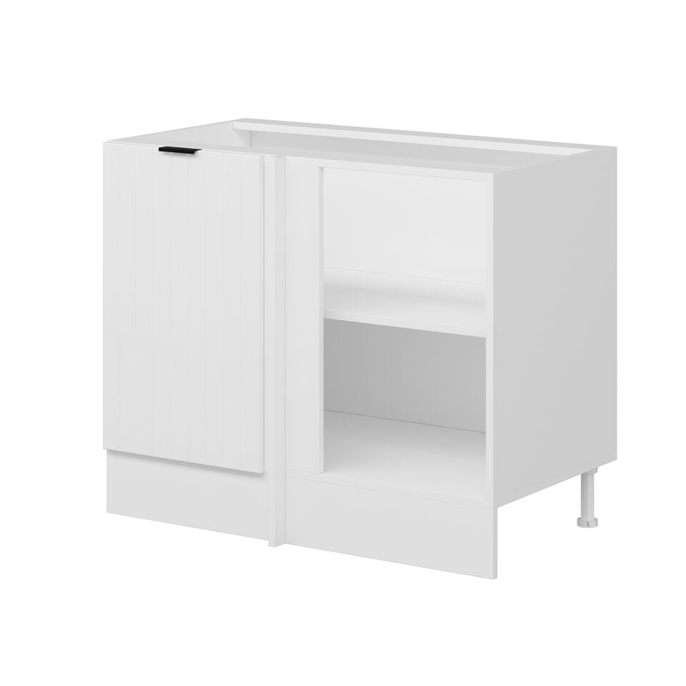 Alvinka Mutfak Modül Mbr_B Alt 1K1R 105Cm Köşe Dolap Beyaz Beyaz