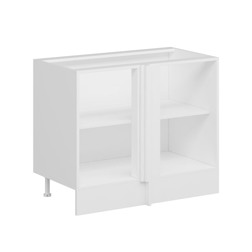 Alvinka Mutfak Modül Mbr_B Alt 1K1R 105Cm Köşe Dolap Beyaz Beyaz