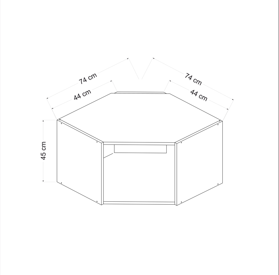 Kale Köşe Yüklük 45 Gövde Beyaz+1K Nostalji