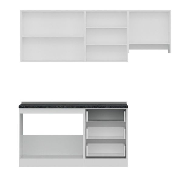 Minar 210 Cm Mutfak Dolabı Beyaz Antrasit 210-A4