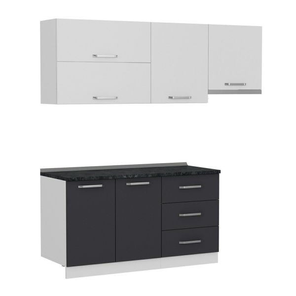 Minar 210 Cm Mutfak Dolabı Beyaz Antrasit 210-A4