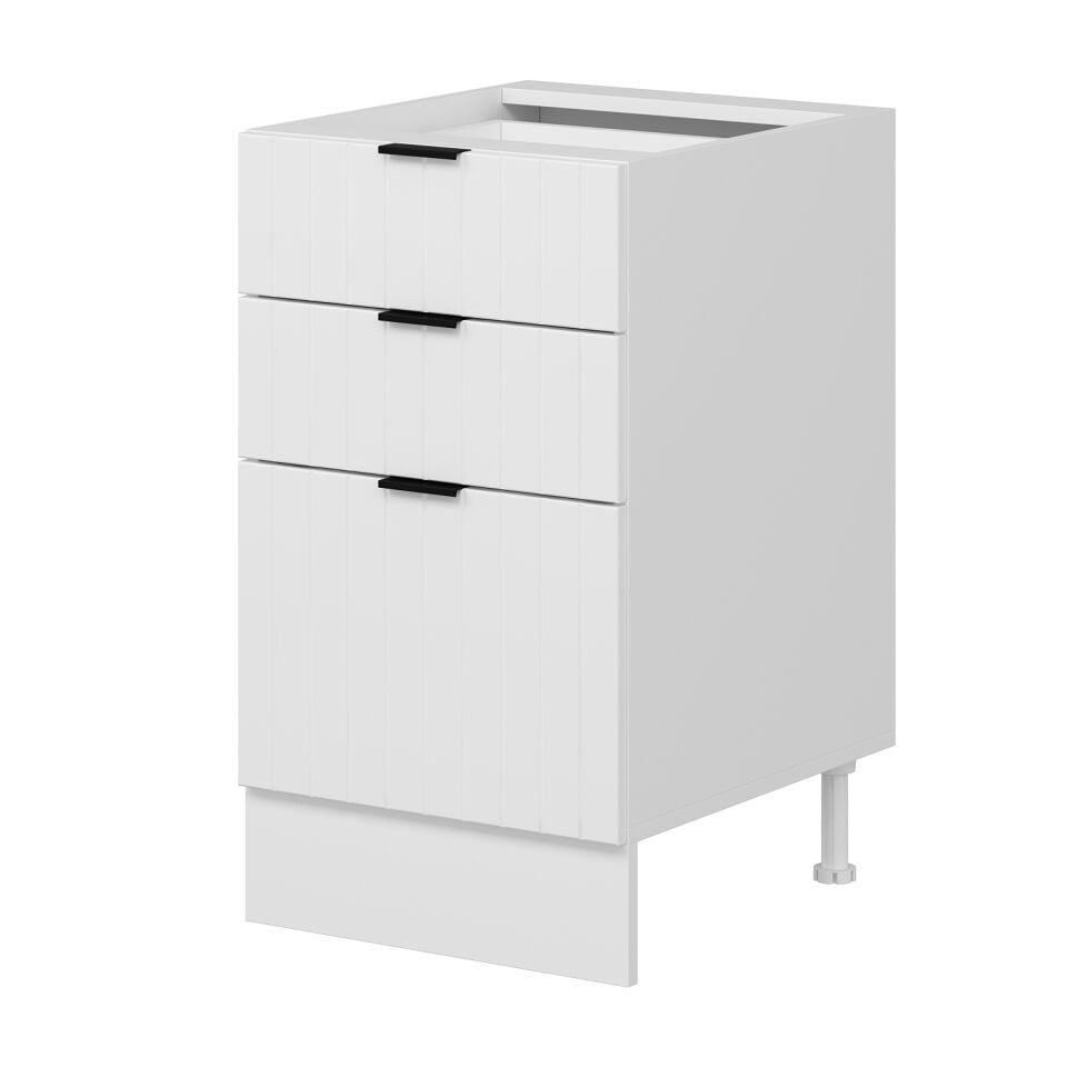 Alvinka Mutfak Modül Mbr_B Alt 3Ç1B2K Nray 50Cm Dolap Beyaz Beyaz