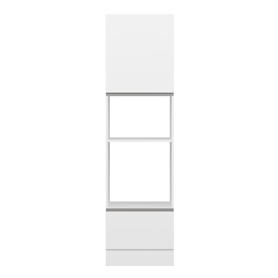 Alvinka Mutfak Modül J Kulp 60-H222Cm Boy Ankastre Dolabı Beyaz Mdf