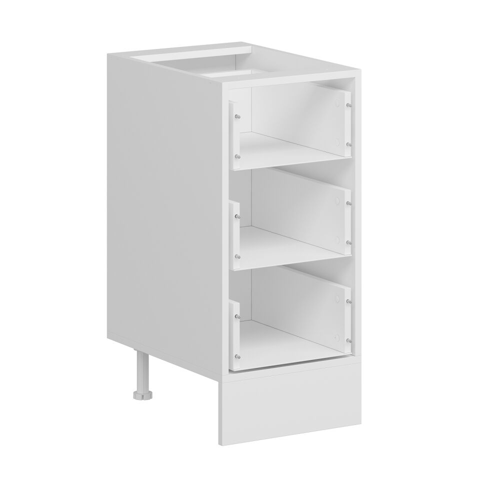 Alvinka Mutfak Modül Mbr_B Alt 3Ç 40Cm Dolap Beyaz Beyaz