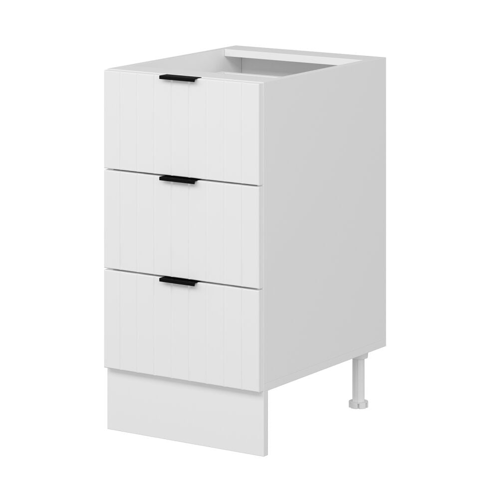 Alvinka Mutfak Modül Mbr_B Alt 3Ç Nray 45Cm Dolap Beyaz Beyaz