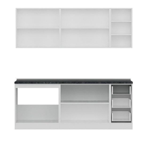 Minar 210 Cm Mutfak Dolabı Beyaz Dore 210-D2