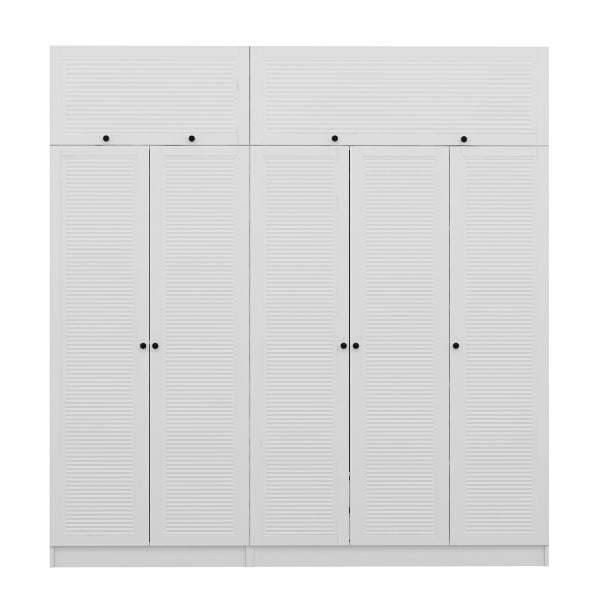 Minar Kale 5 Mebran Panjur Kapaklı 2 Ç Dolap Ve Yüklük Beyaz