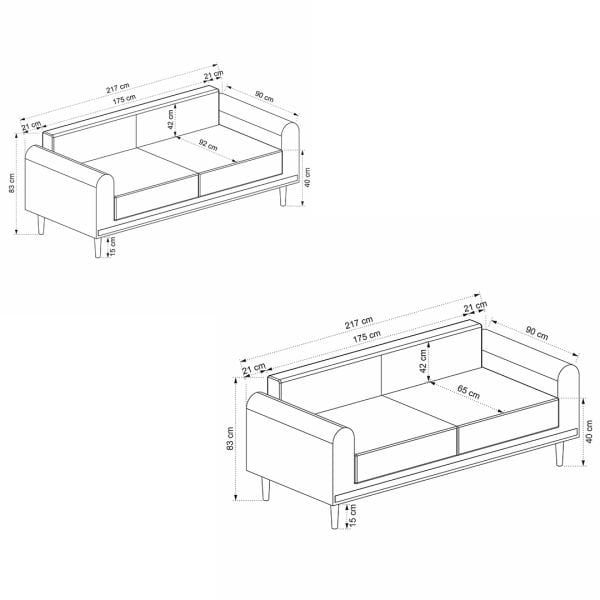 Abella 3'lü Koltuk TETRA-9