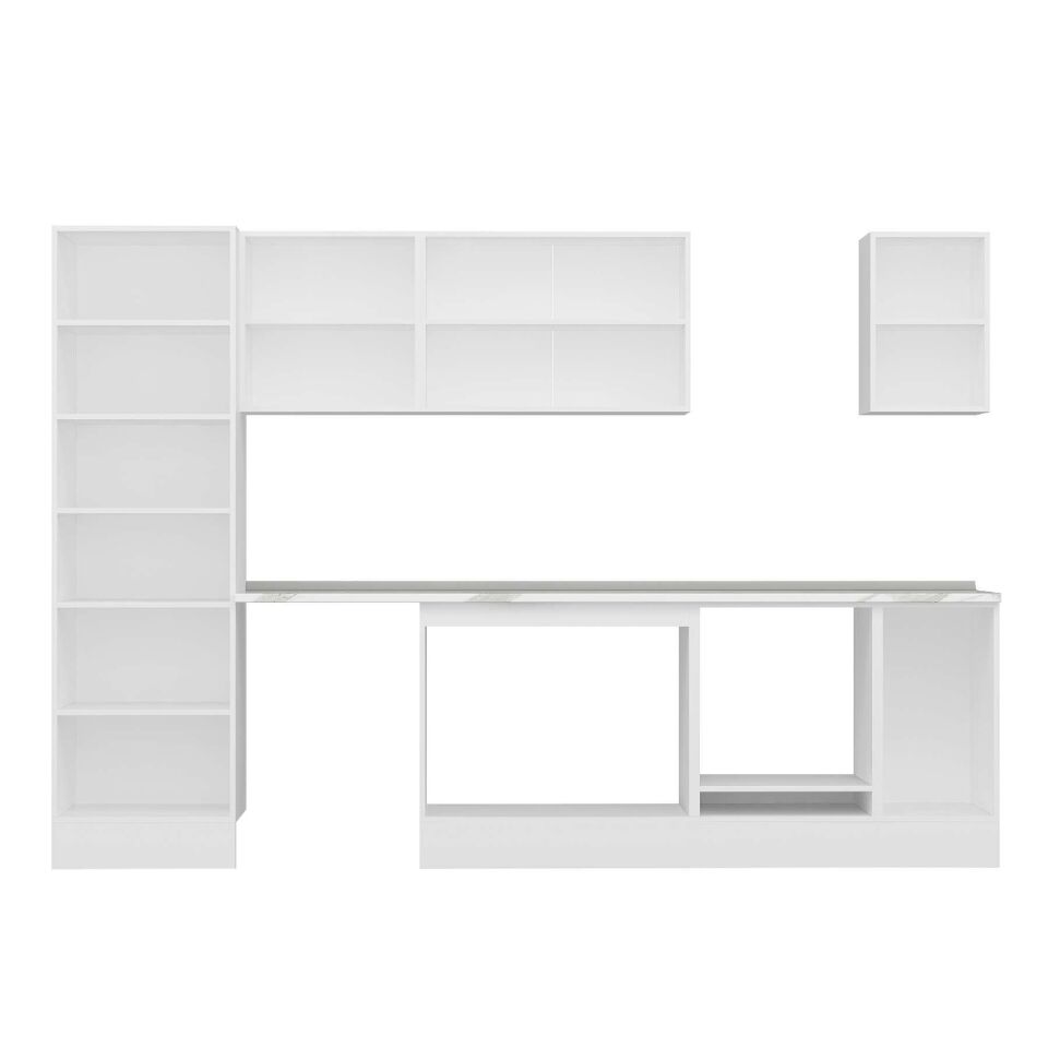 Alvinka 300X210 Cm High Gloss Mutfak Dolabı Mb-E80B60S40-2 High Gloss | Antrasit - Mdf