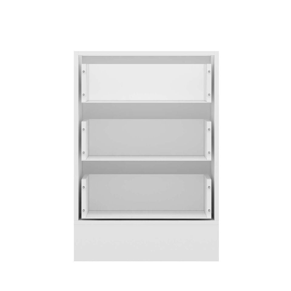 Alvinka Mutfak Modül Duz Alt 3Ç 60Cm Dolap Beyaz Antrasit