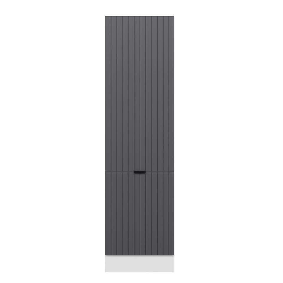 Alvinka Mutfak Modül Mbr_B 60-H222Cm Boy Dolabı Beyaz Antrasit Suntalam