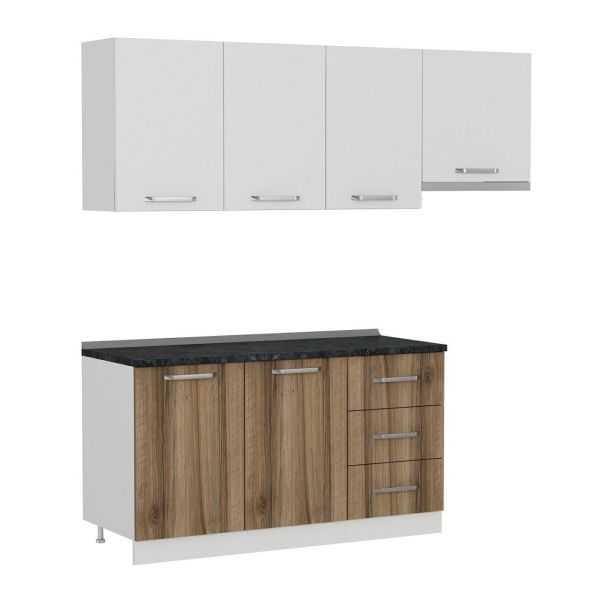 Minar 210 Cm Mutfak Dolabı Beyaz Dore 210-D7