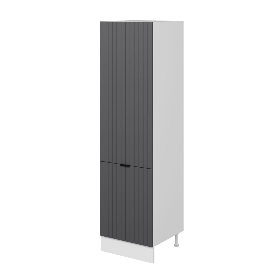 Alvinka Mutfak Modül Mbr_B 60-H222Cm Boy Dolabı Beyaz Antrasit Mdf