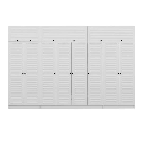 Minar Kale 8 Mebran Panjur Kapaklı 2 Ç Dolap Ve Yüklük Beyaz