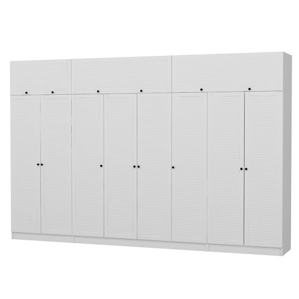 Minar Kale 8 Mebran Panjur Kapaklı 2 Ç Dolap Ve Yüklük Beyaz